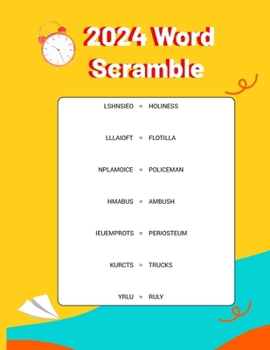 Paperback 2024 Word Scramble: 2024 Word Scramble For Adults Book