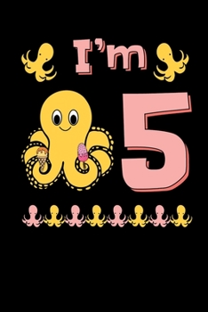 Paperback I'm 5: Reading Notebook Journal For Five Year Old Kids Who Love Octopus And Sea Creature Fans Book