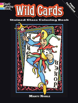 Paperback Wild Cards Stained Glass Coloring Book