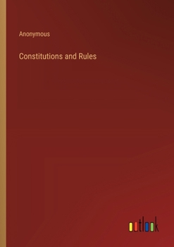 Paperback Constitutions and Rules Book