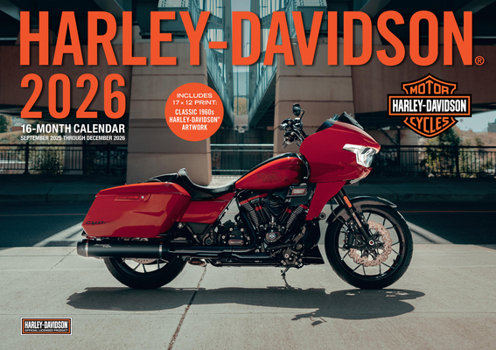 Calendar Harley-Davidson 2026 17x12: 16-Month Calendar--September 2025 Through December 2026 Book