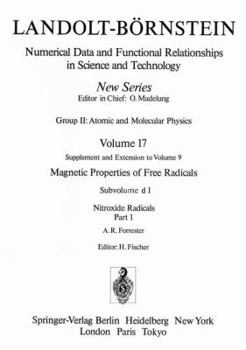 Hardcover Nitroxide Radicals / Nitroxid-Radikale 1 Book