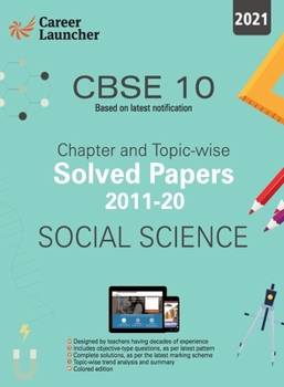 Paperback Cbse Class X 2021 Chapter and Topic-Wise Solved Papers 2011-2020 Social Science (All Sets Delhi & All India) Book