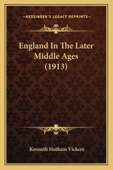 Paperback England In The Later Middle Ages (1913) Book