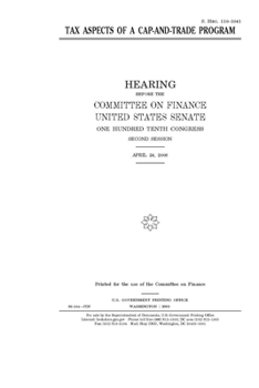 Paperback Tax aspects of a cap-and-trade program Book