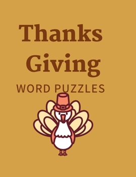 Paperback Thanksgiving Word Puzzles Book
