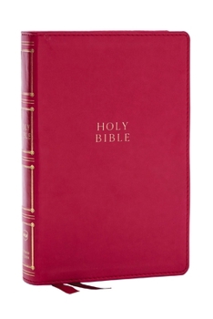 Imitation Leather Nkjv, Compact Center-Column Reference Bible, Dark Rose Leathersoft, Red Letter, Comfort Print Book