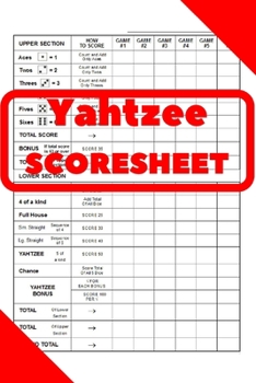 Paperback Yahtzee Scores Sheets: Yahtzee Score Keeper Book, Yahtzee Scores Sheets Book