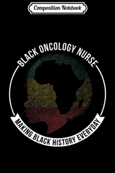 Paperback Composition Notebook: Black History Month Oncology Nurse Flag African American Journal/Notebook Blank Lined Ruled 6x9 100 Pages Book