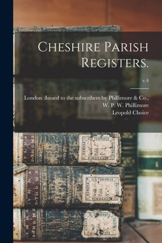 Paperback Cheshire Parish Registers.; v.4 Book