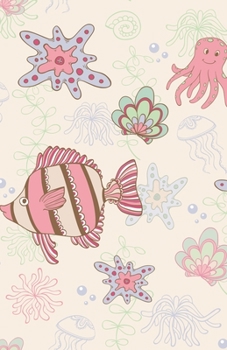 Lined Notebook A5 Size 110 Pages: Funny Ruled Journal. Cute Hand Drawn Doodle Cute Sea Animal Fish 054 Unique Student Teacher Blank Scrapbook/ Composition/ Planner Great For Home School Office Writing