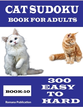 Paperback Cat Sudoku Book-10: Sudoku books for adults gift for cat lovers Book