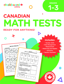Paperback Canadian Math Tests Grades 1-3 Book