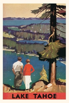 Paperback Vintage Journal Travel Poster for Lake Tahoe Book
