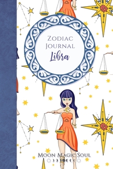 Paperback Zodiac Journal - Libra: Astrology Constellation September October Warrior Goddess Nymph Journal Notebook Diary College-Ruled Book