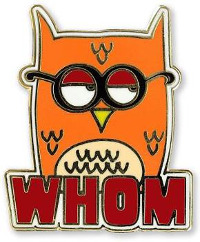 Hardcover Enamel Pin Whom Owl Book