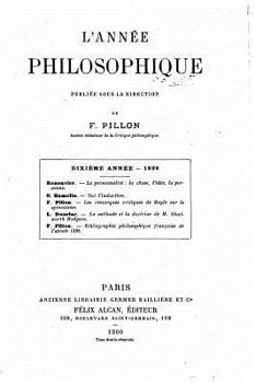 Paperback L'Année Philosophique, Volume 10 [French] Book