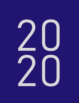 2020: Monthly Planner 2020 - NOTEBOOK + CALENDAR NOTEPAD / Diary / Agenda / Logbook: year at glance + 2 - page monthly layout + notes pages, large size (Blue Color Cover)