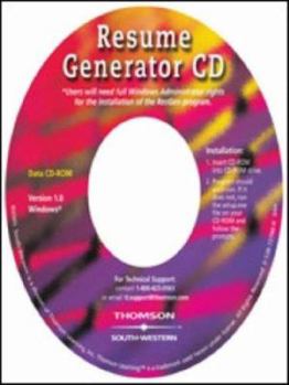 Hardcover Resume Generator CD-ROM Book