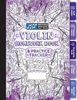 Paperback Violin Homework Book and Practice Tracker (Purple) Book