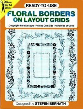 Paperback Ready-To-Use Floral Borders on Layout Grids Book