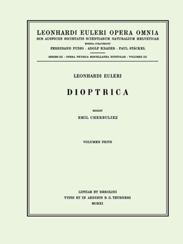 Hardcover Dioptrica 1st Part [Latin] Book