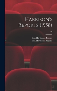 Hardcover Harrison's Reports (1958); 40 Book