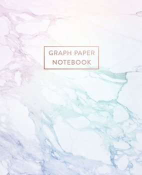 Paperback Graph Paper Notebook: Rainbow Marble - 7.5 x 9.25 - 5 x 5 Squares per inch - 100 Quad Ruled Pages - Cute Graph Paper Composition Notebook fo Book