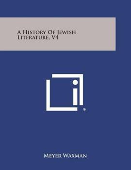 Paperback A History of Jewish Literature, V4 Book