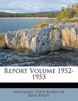 Paperback Report Volume 1952-1953 Book