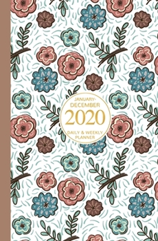 Paperback January - December 2020 Daily & Weekly Planner: Mini Calendar; Bonus Word Search Puzzles; Earth Toned Floral Book