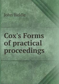 Paperback Cox's Forms of Practical Proceedings Book