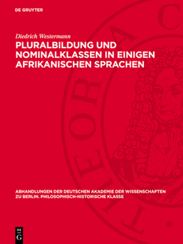 Hardcover Pluralbildung Und Nominalklassen in Einigen Afrikanischen Sprachen [German] Book