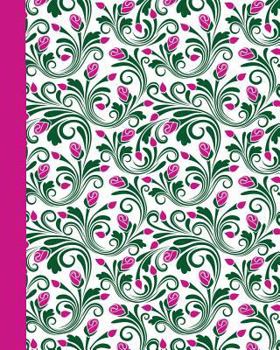 Paperback Sketchbook: Flowers and Buds (Pink and Green) 8x10 - Blank Journal with No Lines - Journal Notebook with Unlined Pages for Drawing Book