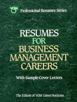Paperback Resumes for Business Management Careers (Vgm's Professional Resumes Series) Book