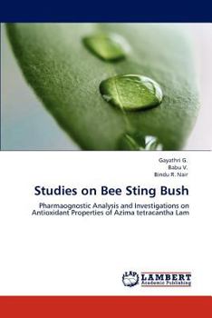 Paperback Studies on Bee Sting Bush Book