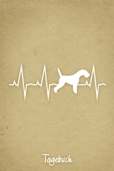 Tagebuch: Beiges liniertes Foxterrier Hunde Journal Herzschlag ca DIN A5 weiß liniert 110 Seiten (German Edition)