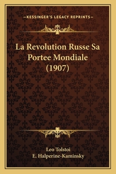 Paperback La Revolution Russe Sa Portee Mondiale (1907) [French] Book