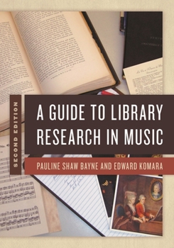 Hardcover Guide to Library Research in Music Book