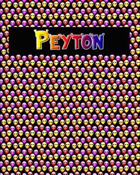 Paperback 120 Page Handwriting Practice Book with Colorful Alien Cover Peyton: Primary Grades Handwriting Book