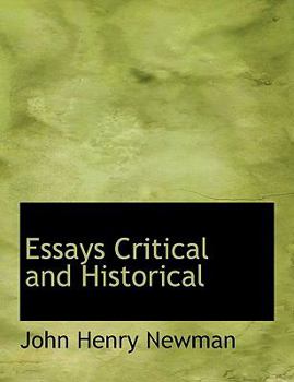 Paperback Essays Critical and Historical [Large Print] Book