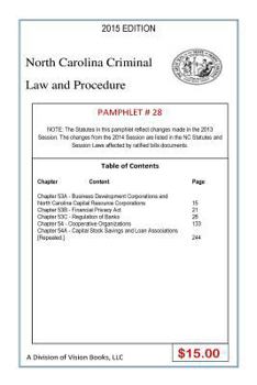 Paperback North Carolina Criminal Law and Procedure-Pamphlet 28 Book