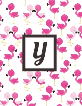 Y: Letter Pink Flamingo Bird Monogrammed 2020 Weekly Planner For Women Females Girls - January 2020 - December 2020 (8.5"x11")