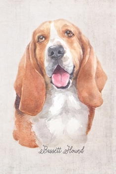 Bassett Hound Dog Portrait Notebook: Blank Lined Journal for Dog Lovers, Dog Mom, Dog Dad and Pet Owners | 6x9 with College Ruled Pages (Watercolor Dog Journals)