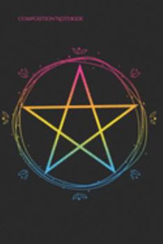 Composition Notebook: Pansexual Pentagram Wiccan Pagan Pan Pride Flag Floral Boho Pink Yellow Blue Pentacle Journal