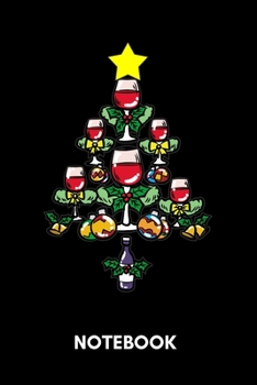 Paperback Notebook: Redwine Christmastree Book