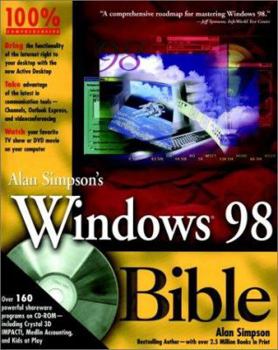 Paperback Alan Simpson Windows 98 Bible [With Contains Utilities, Games, Shareware, Freeware...] Book