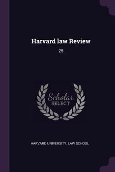 Paperback Harvard Law Review: 25 Book