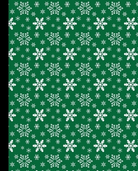 Paperback 7.5" X 9.25" - College Rule Lined - Blank - 150 Page - Notebook: with a colorful trippy minimalist green and white christmas pattern design on the cov Book