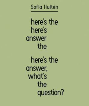 Paperback Sofia Hulten: Here's the Answer, What's the Question? Book